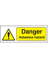 Danger asbestos hazard sign