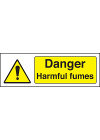 Danger harmful fumes sign