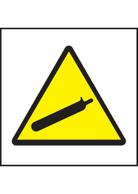Compressed gas symbol sign