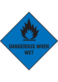 Dangerous when wet sign
