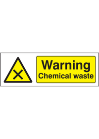 Warning chemical waste sign