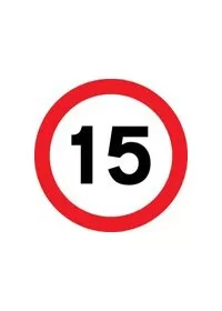 15 mph sign