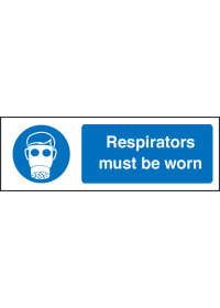 Respirators must be worn sign