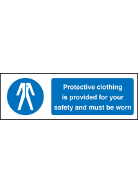 Protective clothing provided sign