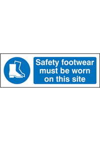 footwear must be worn on this site sign