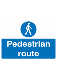 Pedestrian route sign
