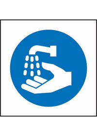 Wash hands symbol sign