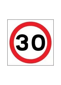 30 MPH speed limit sign