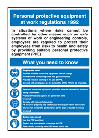 Personal protective equipmentment regs poster 58113