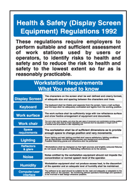 Display screen equipmentment regulations poster 58115