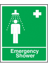 Emergency shower sign