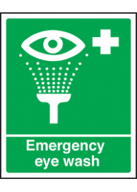 Emergency eye wash sign