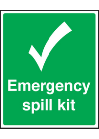 Emergency spill kit sign