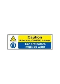 Caution noise level above 90db sign