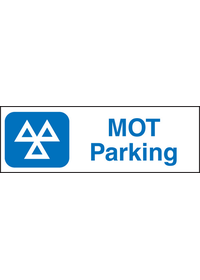 MOT parking sign