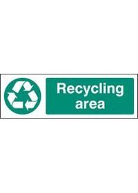 Recycling area sign