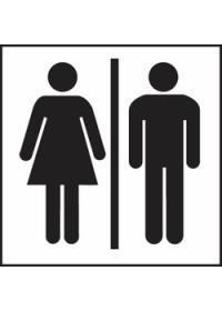 Unisex toilet symbol sign
