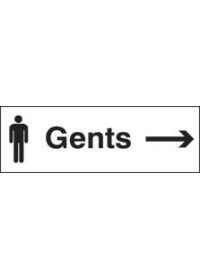 Gents arrow right sign