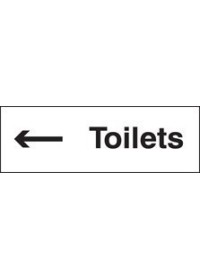 Toilets arrow left sign