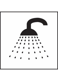 Shower symbol sign