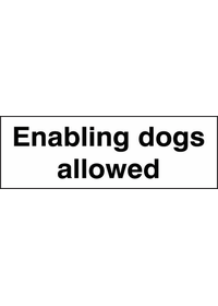 Enabling dogs allowed sign