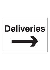 Deliveries arrow right sign
