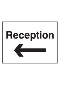 Reception arrow left sign