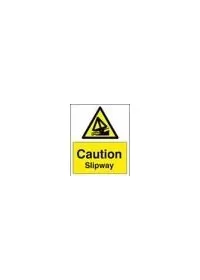 Caution slipway sign