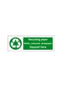 Recycling paper sign