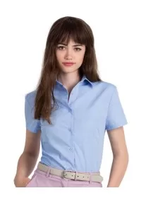 Women's Short Sleeve Poplin Shirt SWP64 B&C
