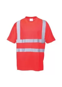 Red Hi Visibility Tee Shirt Portwest S478