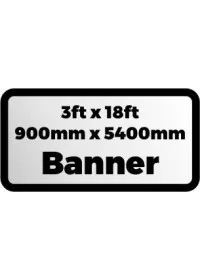 Custom Printed Banner 3ftx18ft 900x5400mm