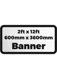 2ftx12ft printed banner 600x3600mm