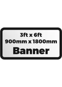 Custom Printed Banner 3ftx6ft 900x1800mm