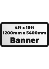 Custom Printed banner 4ftx18ft 1200x5400mm