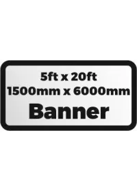 Custom Printed banner 5ftx20ft 1500x6000mm