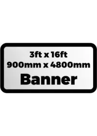 Custom Printed Banner 3ftx16ft 900x4800mm