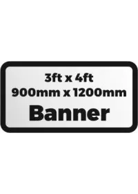 Printed banner 3ftx4ft 900x1200mm