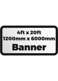 Custom Printed banner 4ftx20ft 1200x6000mm