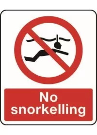 No snorkelling sign