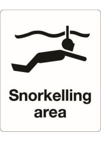 Snorkelling area sign
