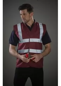 Maroon Hi Visibility safety vest