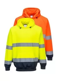 Personalised Two Colour Pull Over Hivis Hoodie B316