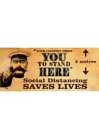 Social Distancing Floor Sticker Your Country Needs You