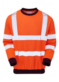 Pulsar Flame Retardant Orange Hi Vis Sweatshirt PRFR20