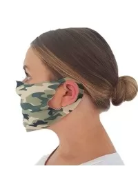 Face mask covering with camoflage pattern