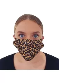 Face mask covering with leopardskin pattern