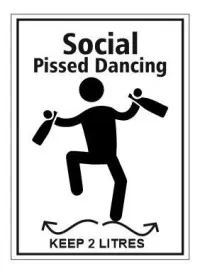 Social pissed dancing sticker
