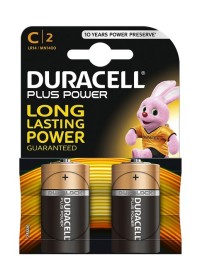 Duracell Plus Power C batteries 2-pack hl117
