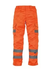 Hi Vis Combat Trousers Orange Rail Spec
